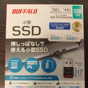 バッファロー超小型SSD SSD-PST500U3-BA 外付けSSD