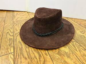 A2971 suede leather * Western hat /kau Boy hat / ten-gallon hat dark brown 