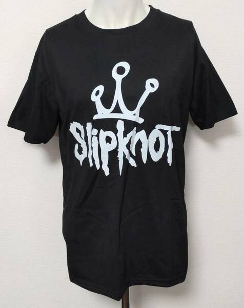 送料無料　【Lサイズ】スリップノット　SLIPKNOT　Tシャツ　ロックバンド　半袖　王冠　ファンスマ