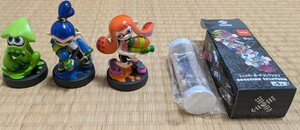 Nintendo 任天堂 Amiibo アミーボ スプラトゥーン ガール・イカ ・ボーイ セットとスプラトゥーン　フィンガーボード未使用品