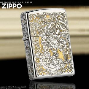 未使用 ZIPPO 金運貔貅　喫煙グッズ ジッポー 6面刻印 ヒキュウオイルライター 真鍮製 新品