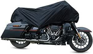 uxcell バイクカバー バイク車体カバー ハーフカバー 防水 風飛び防止 UVカット 防塵 丈夫 厚手 軽量 収納バッグ付