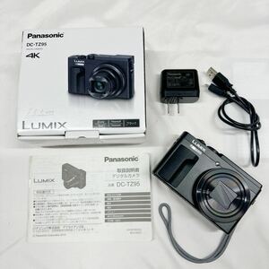 良品 Panasonic LUMIX DC-TZ95 4K パナソニック コンパクトデジタルカメラ ブラック 通電確認済み 説明書 箱付【k3532-お3】