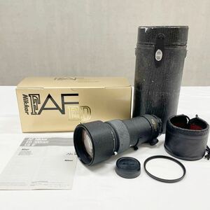 良品 Nikon ニコン AF NIKKOR ED 300mm f/4 IF カメラ レンズ 単焦点レンズ フィルター 専用ケース 箱 説明書付き 動作確認済 (k5996-お3)