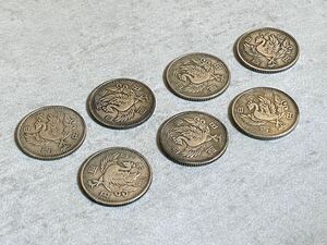 昭和 33年 32年　鳳凰　100円　銀貨 7枚セット (昭和三十三年 三十二年　百円銀貨) 硬貨 古銭 コイン 貨幣 