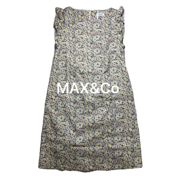 【新品】MAX&Co マックスアンドコー フリルスリーブワンピース M 花柄
