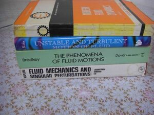 物理洋書 流体力学 4冊 The phenomena of fluid motions、Unstable and turbulent motion of fluid 他 J5