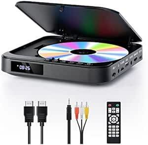 ミニDVDプレーヤー 1080PサポートFELEMAN DVD/CD再生専用モデル リージョンフリー CPRM対応、録画した番組や