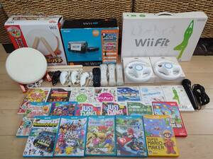 [ remote control 4ps.@!ta octopus n2 piece attaching ]Wii U(32GB)[ Mario party 10][ futoshi hand drum. . person WiiU] etc. DL soft contains soft 20ps.@+ peripherals great number set 