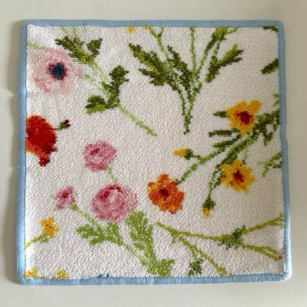 新品未使用 FEILER フェイラー ハンカチ Flower meadow ブルー