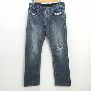 H# Burberry Black Label /BURBERRY BLACK LABEL распорка Denim брюки джинсы [79]MENS#10[ б/у ]