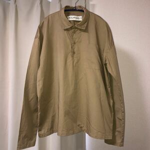 送料無料 POLYPLOID プルオーバーシャツ ポリプロイド サイズ2 ベージュ 長袖シャツ19FW-12-B PULLOVER SHIRT B