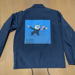 MAN WITH A MISSION コーチジャケット ブラック マンウィズ アウター NIRVANA ニルヴァーナ 激レア 狼 MWAM Mサイズ ナイロン