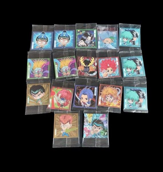 幽遊白書 シークレット レア ノーマル シールウエハース 17枚セット