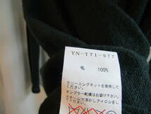 Y's yohji yamamoto カーキ シンプルロングニット YN-T71-977_画像9