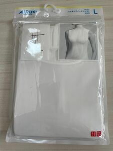 ユニクロ UNIQLO エアリズム ハイネック ノースリーブTシャツ L ホワイト