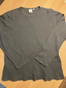 USA、AVIREX/アビレックス☆ミリタリー長袖Tシャツ、希少XＬ、黒、シンプルモデル、中古、美品