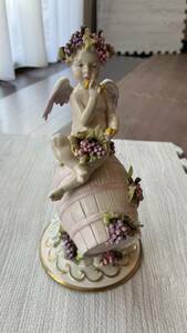 天使 タル 樽 CAPODIMONTE カポディモンテ イタリア 陶器 インテリア 飾り オブジェ
