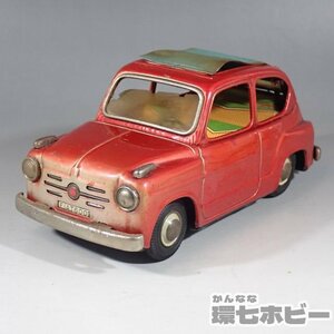 2WM48◆当時物 古い 萬代屋 BCバンダイ フィアット FIAT600 ブリキ ミニカー 日本製 フリクションカー 現状/昭和レトロ ビンテージ 送:-/60