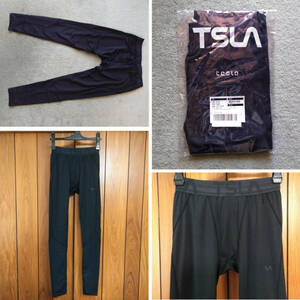 TESLA running tights compression pants sport tights UV cut *. sweat speed .MUP39-BKZ size M black color postage 230 jpy 