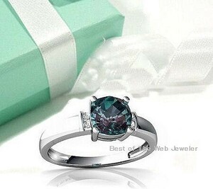 6 month birthstone![ light according to color . changes mystery . gem ]/ 1.25ct / alexandrite * color ...!!/ original ring - BOX attaching!