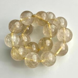 ゴールドルチルクォーツ 天然石パワーストーンブレスレット 数珠 11.5mm A30