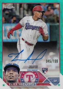 【ヘルナンデス】ルーキー 直筆サインカード 199枚限定 読売ジャイアンツ 2023 TOPPS ROOKIE 巨人 ELIER HERNANDEZ AUTO #検索 BBM EPOCH