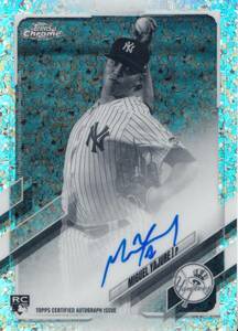 【ミゲル・ヤフーレ】ルーキー 直筆サインカード 東京ヤクルトスワローズ 2021 TOPPS CHROME REFRACTOR MIGUEL YAJURE AUTO 検索 BBM EPOCH