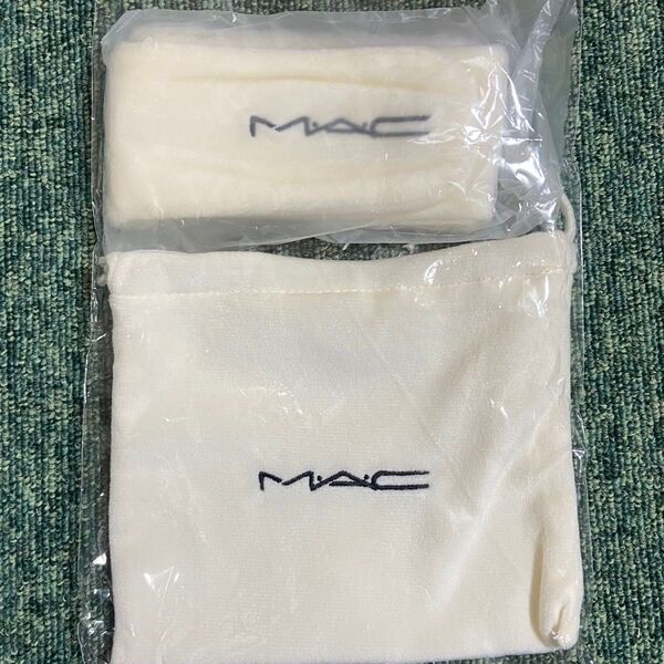 MAC マック ノベルティ ポーチ 巾着 ヘアバンド ヘッドバンド