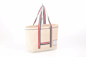 特価 トムブラウン メンズ トートバッグ オフホワイト THOM BROWNE DOUBLE FACE CANVAS SMALL TOOL TOTE MAG272A07164114 off wh 新品