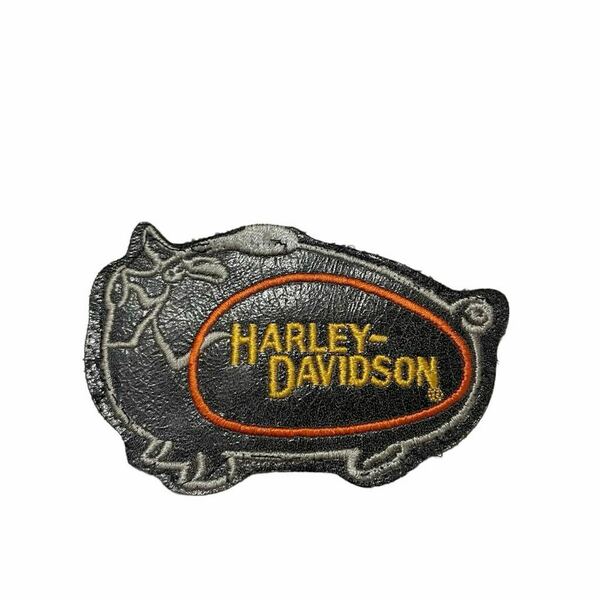 レザーパッチ 90s ロゴ ピック 豚 ワッペン 当時物 Harley-Davidson ビンテージ ハーレーダビッドソン パッチ イーグル 刺繍 