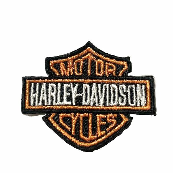 バー&シールド ミニ ディーラー 90s USA製 当時物 Harley-Davidson ビンテージ アイロン ワッペン ハーレーダビッドソン チョッパー 