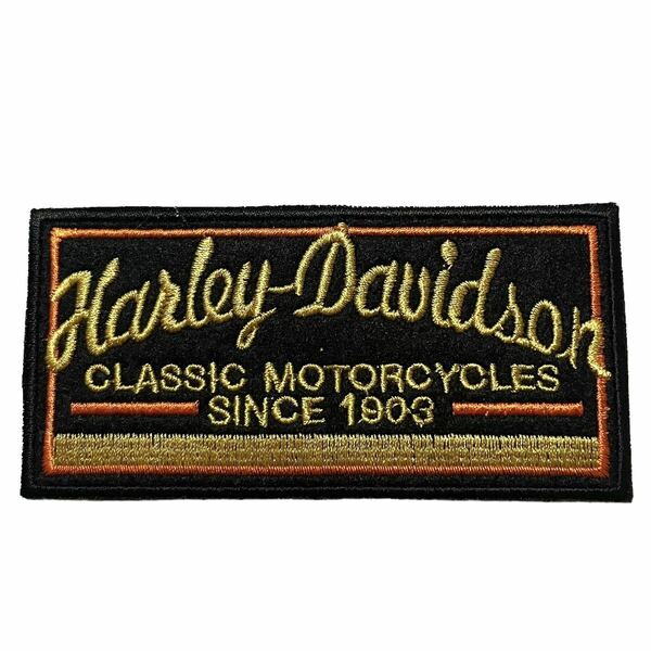 90s ロゴ エンブレム ワッペン 当時物 Harley-Davidson ビンテージ ハーレーダビッドソン パッチ アイロン フェルト 