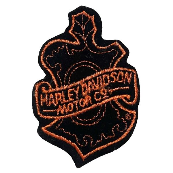 90s ロゴ エンブレム ワッペン リーフ Harley-Davidson ビンテージ ハーレーダビッドソン パッチ アイロン フェルト 刺繍 オークリーフ