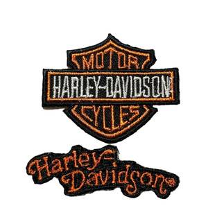 サービスパッチ ディーラー 90s ロゴ エンブレム ワッペン 当時物 Harley-Davidson ビンテージ ハーレーダビッドソン パッチ アイロン 