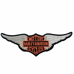 80s 90s USA製 当時物 Harley-Davidson ビンテージ パッチ ワッペン ハーレーダビッドソン チョッパー アイロン ウィング バー&シールド 