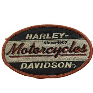 90s USA製 当時物 Harley-Davidson ビンテージ パッチ ワッペン ハーレーダビッドソン チョッパー 刺繍