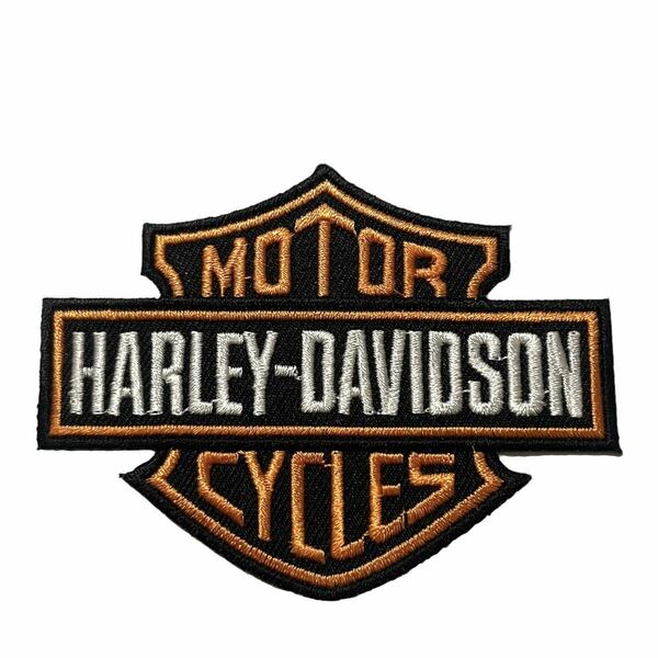 90s USA製 当時物 Harley-Davidson ビンテージ パッチ ワッペン ハーレーダビッドソン チョッパー アイロン バー&シールド アイロン 