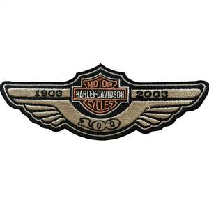 90s ビンテージ Harley-Davidson エボリューション ロゴパッチ USAショベル　ワッペン ハーレーダビッドソン BUCO テンダーロイン 100周年