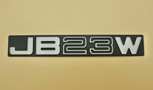SUZUKI スズキ Jimny ジムニー JB23W Handmade Emblem オリジナル 手作りエンブレム (艶消しブラック+ホワイト)
