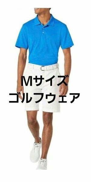 メンズ ゴルフポロシャツ 速乾性 スリムフィットメンズ Mサイズ