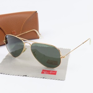 79921Ray-Ban レイバン 極美品 アイウェア アビエーター ラージメタル ティアドロップ 58□14 サングラス メタル ゴールド