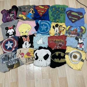 【訳あり】USA古着卸 アメリカ古着 Tシャツ20枚セット　Disney ディズニー　marvel マーベル　アニメ　ミニオン　ワーナー　