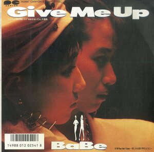 C00178086/EP/Babe「Give Me Up/They Dont Know～哀しみは朝の雫のように～（1987年）」