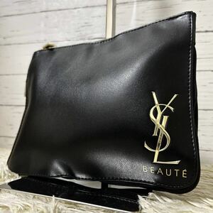 [ new goods unused ]1 jpy ~ YVES SAINT LAURENT YSL Yves Saint-Laurent second bag clutch Logo original leather Gold metal fittings gorgeous 