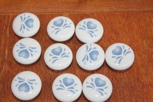  drawer knob handle ceramics made 10 piece collection Heart 