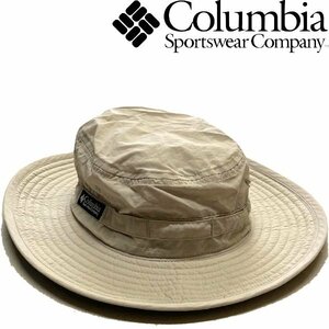 1 point thing * Colombia hat nylon ground safari hat old clothes men's lady's OK American Casual brand 90s Street used bucket hat F beige 372720