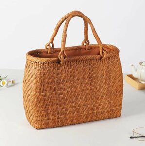  high capacity * worker handmade superior article mountain .. basket bag hand-knitted mountain ... bag basket cane basket high class UP handbag 