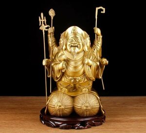  recommendation * Buddhism fine art precise skill ... finishing goods Seven Deities of Good Luck three surface large black heaven . image height 10cm