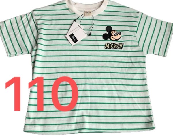 新品 Disney ディズニー ミッキー Littc 4th anniversary revival Tシャツ 半袖 ボーダー